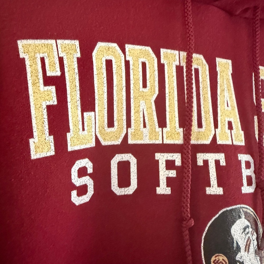Champion Florida‎ State Seminoles Softball Hoodie Maroon Size Small - Picture 6 of 14